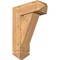 Ekena Millwork Traditional Arts and Crafts Smooth Bracket w/ Offset Brace, Western Red Cedar, 7 1/2"W x 20"D x 28"H BKT0806X20X28TRA03SWR - alternate 1